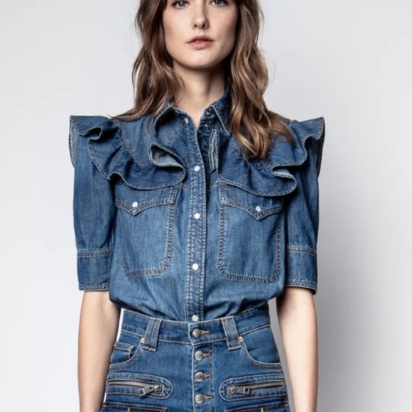 Zadig & Voltaire Tops - Zadig and Voltaire Toky Denim Shirt